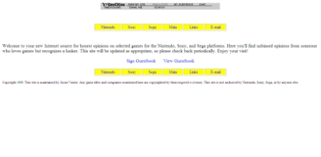 Site snapshot - October, 1999