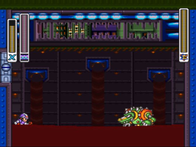 Mega Man X2 screenshot - Wheel Gator