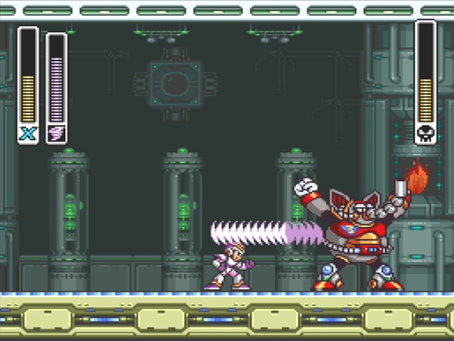 Mega Man X screenshot - Flame Mammoth