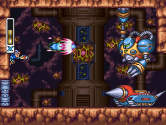 Mega Man X3 screenshot - Tunnel Rhino