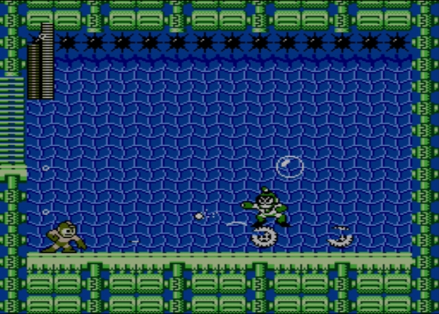 Mega Man 2 screenshot - Bubble Man