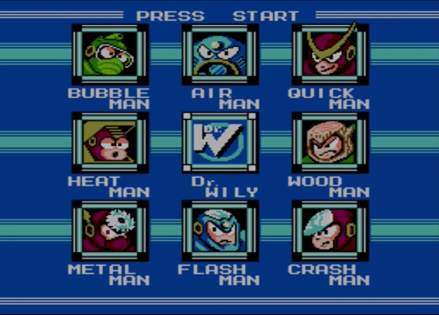 Mega Man 2 screenshot - Robot Masters