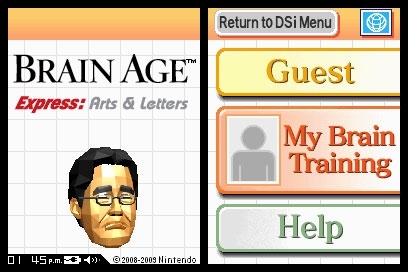 Brain Age Express: Arts & Letters (DS) image