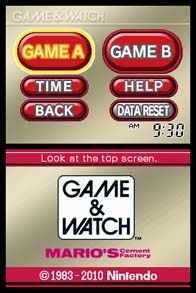 Game & Watch: Mario's Cement Factory (DS) image