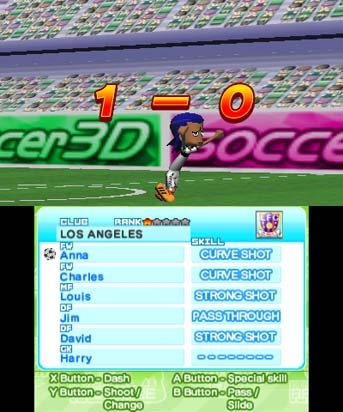 Arc Style: Soccer!! 3D (3DS) image