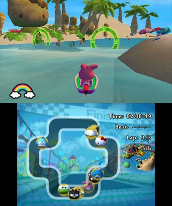 Hello Kitty and Sanrio Friends 3D Racing (3DS) image