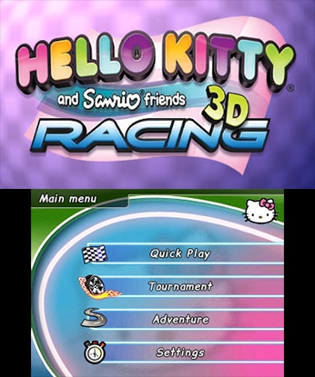 Hello Kitty and Sanrio Friends 3D Racing (3DS) image