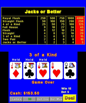 Plain Video Poker (3DS) image