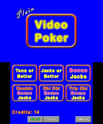 Plain Video Poker (3DS) image