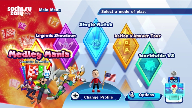 Mario & Sonic at the Sochi 2014 Olympic Winter Games (Wii U) image