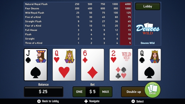 Deuces Wild: Video Poker (Switch) image