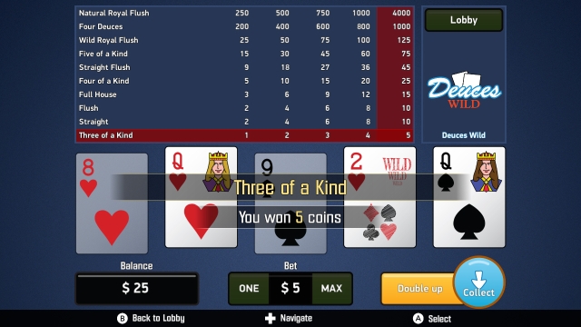 Deuces Wild: Video Poker (Switch) image