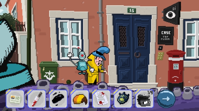 Detective Case and Clown Bot in: Murder in The Hotel Lisbon (Switch) image