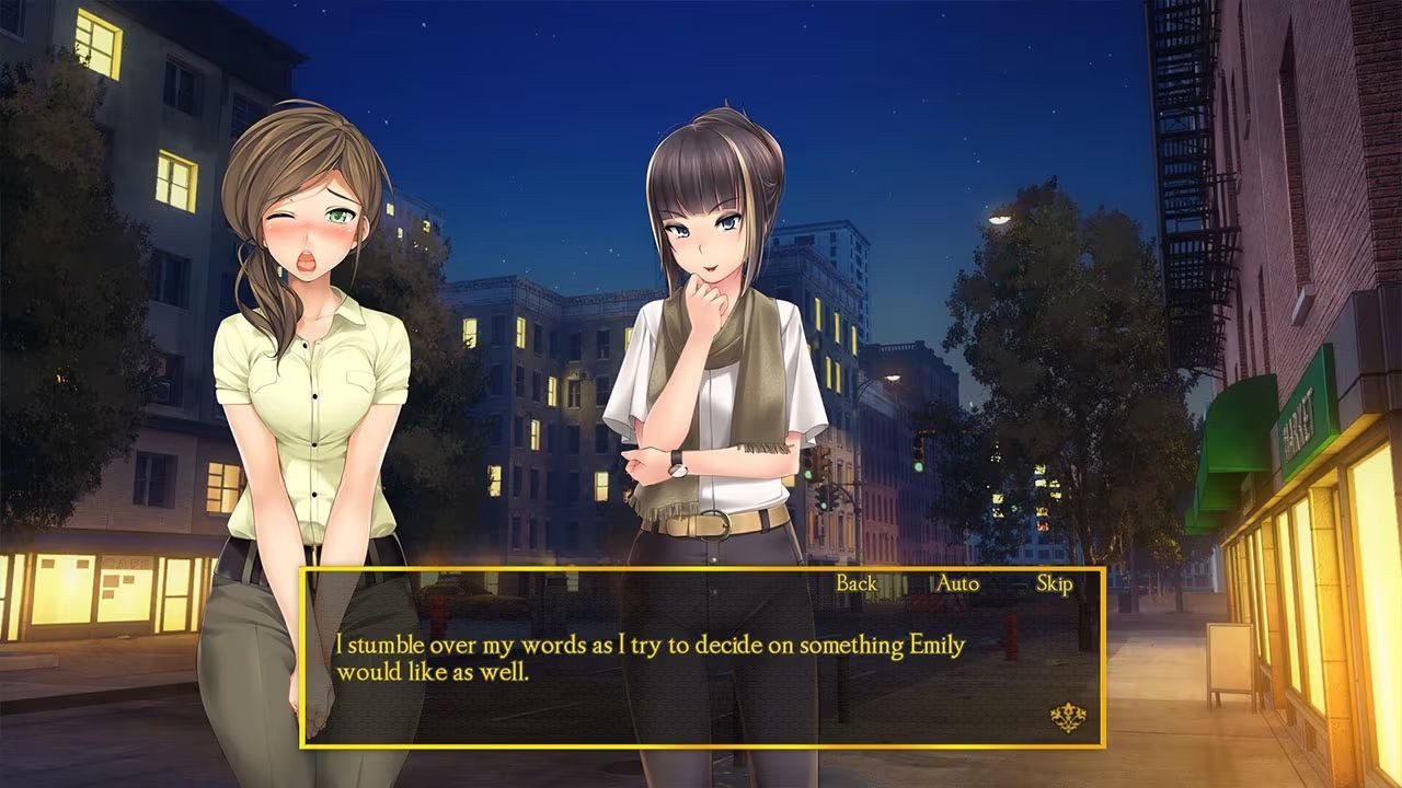 Miley struggles to find the words she wants as she thinks about an activity she and Emily can both enjoy.