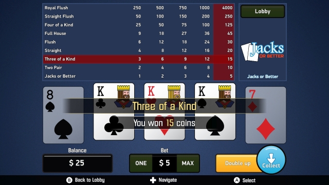 Jacks or Better: Video Poker (Switch) image