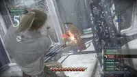 A man with a ponytail falling backward as he unleashes a hail of bullets on an enemy unit.